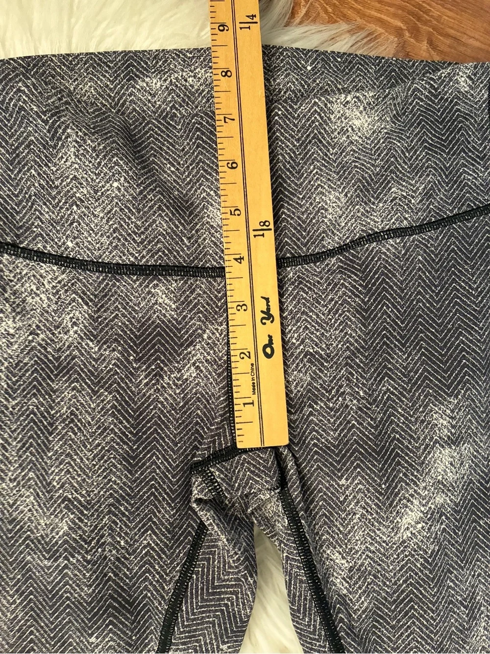 Lululemon Wunder Under Pant lll Diffusion White Black Sz 6 Style #W5AB5s Legging